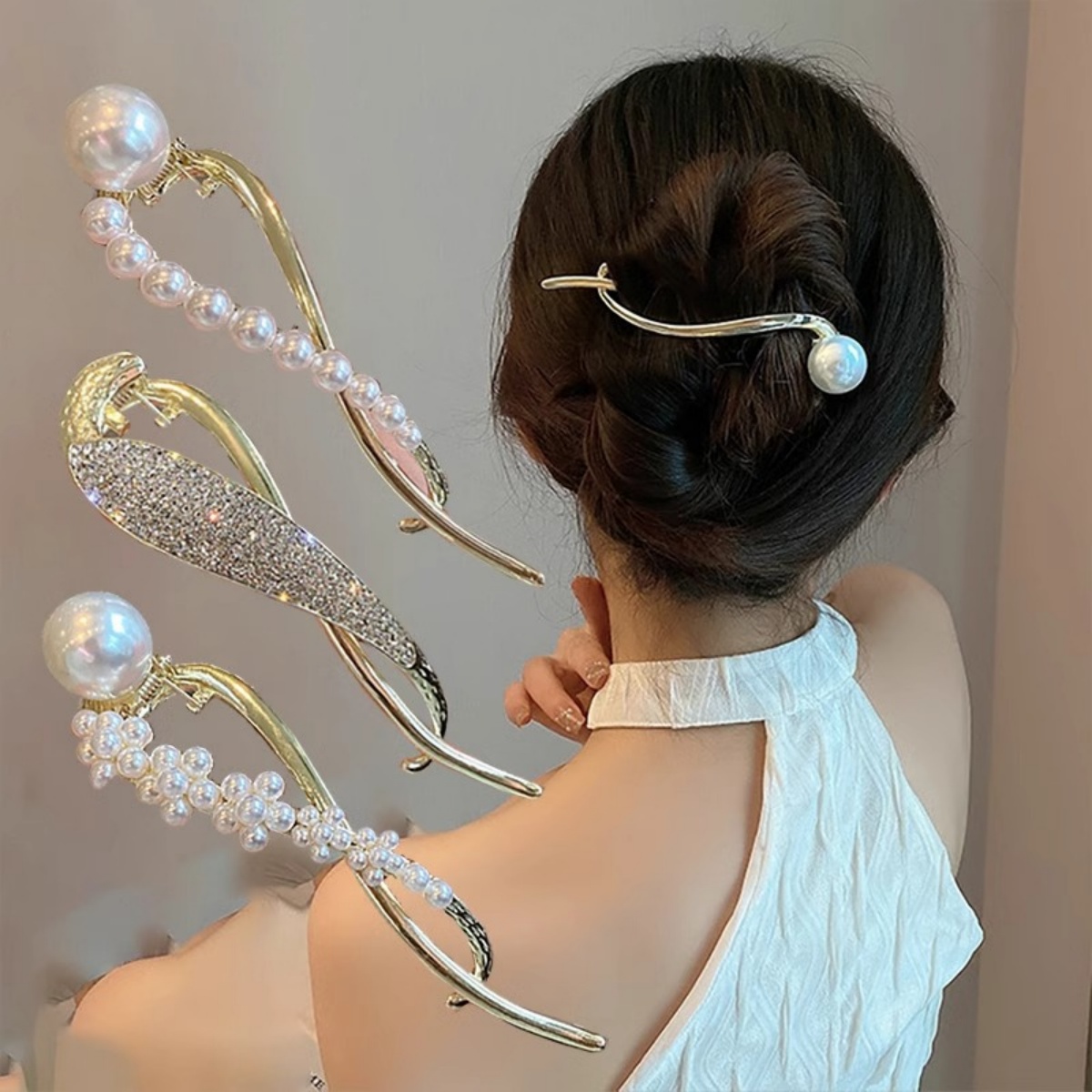 Pinza para el pelo de perlas c - Korean Women Lifestyle reseña y precio