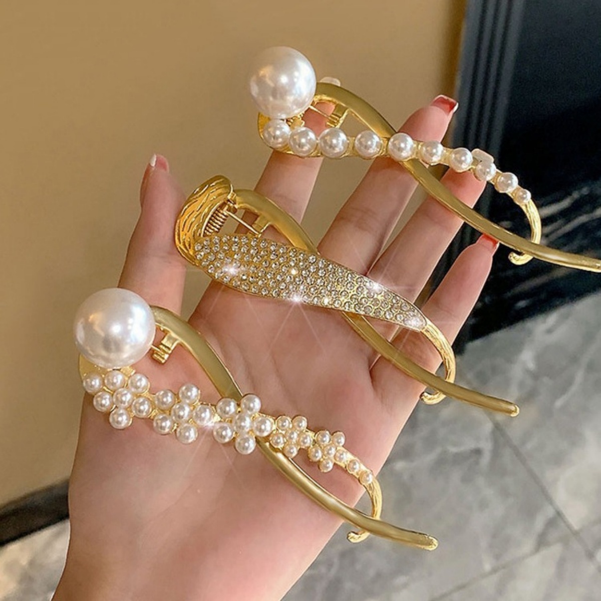 Pinza para el pelo de perlas c - Korean Women Lifestyle reseña y precio
