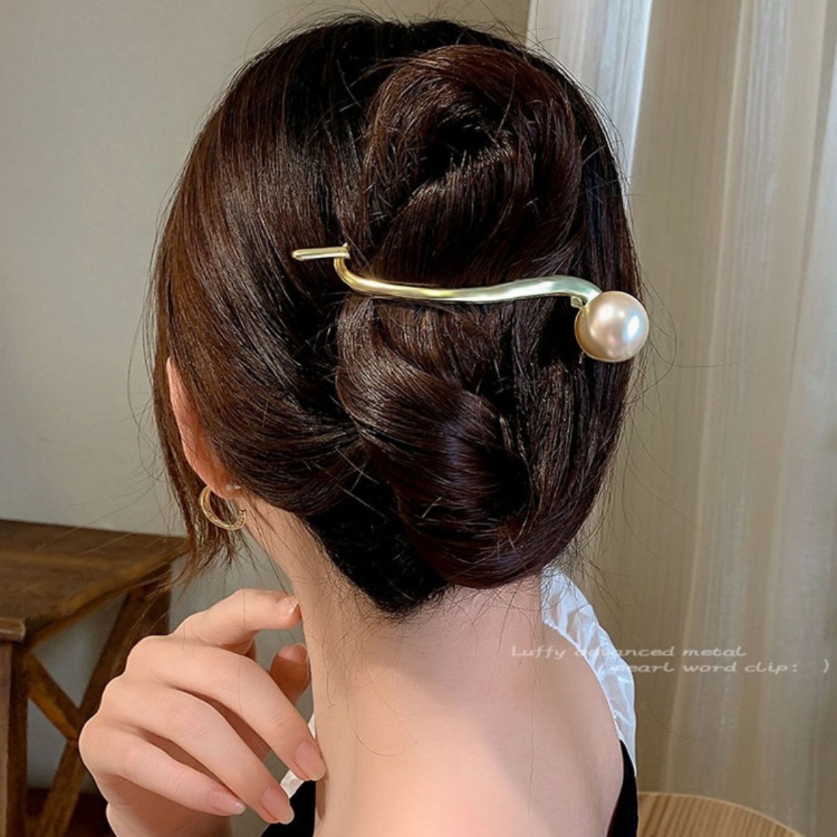 Pinza para el pelo de perlas c - Korean Women Lifestyle reseña y precio