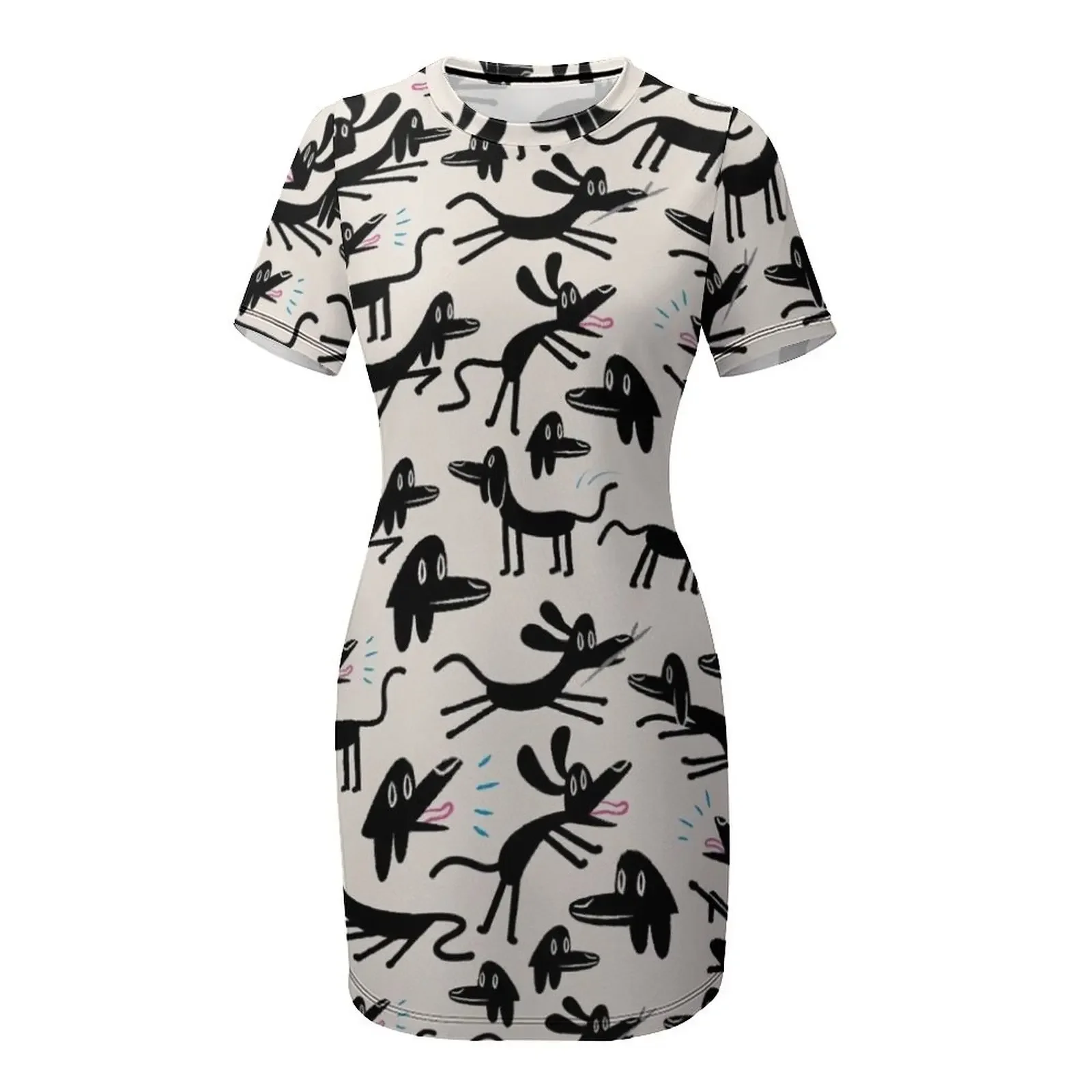 Vestido de manga corta A Dog's - Korean Women Lifestyle reseña y precio
